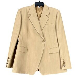 Burberry London Claudete Blazer Women 12 Italian Virgin Wool Designer Luxury‎